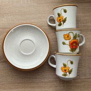Mikasa California Poppies Tea or Coffee Set - Bundle of 6 🌺✨🌺✨🌺